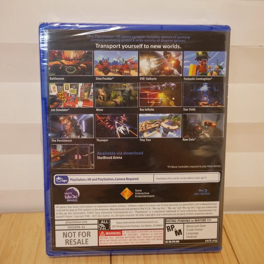Playstation 4 VR Demo Disc 2.0 Sealed,‎ PS4, New